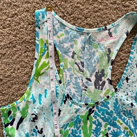 ✨Like New Lilly Pulitzer Cordon Racerback Dress Let's Cha Cha Spa Blue Size XS - Picture 8 of 12